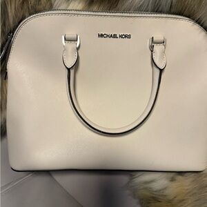 Michael Kors White Satchel Bag with removable shoulder strap; like new